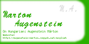 marton augenstein business card